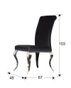 SILLA ·BARROQUE· ACERO NEGRA